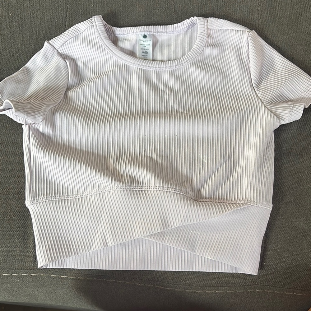 Women's Ribbed Lilac Crop Top